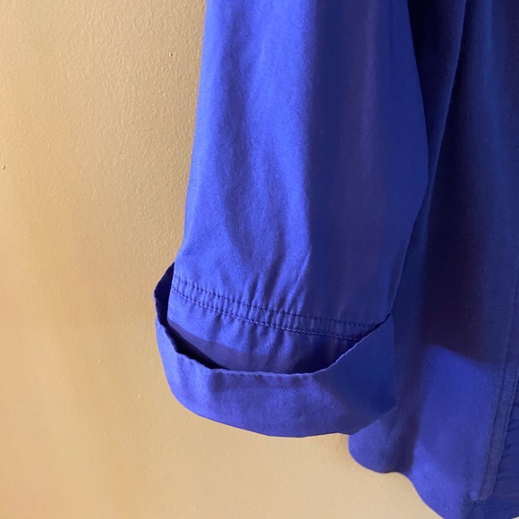 Zac & Rachel purple button down business  blouse size medium - Picture 6 of 15